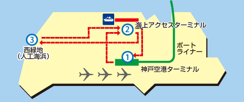 神戸空港島map